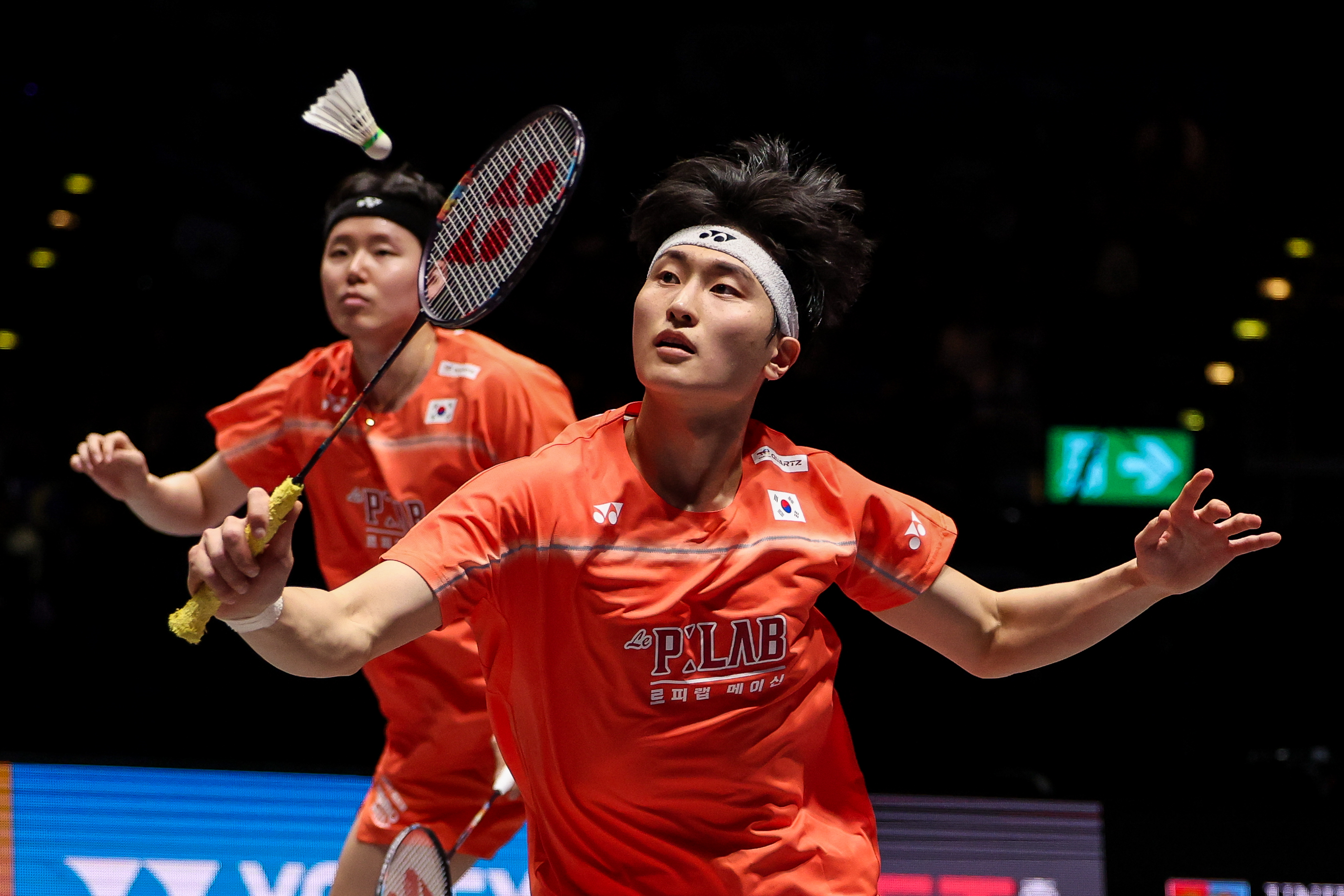 Young badminton players